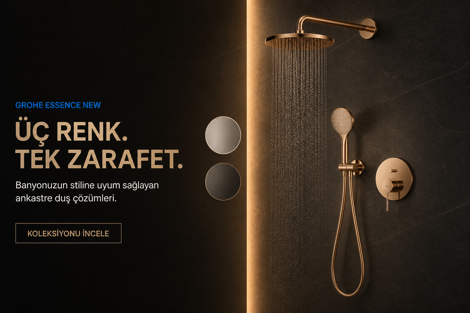 GROHE Essence New — Üç Renk, Tek Zarafet