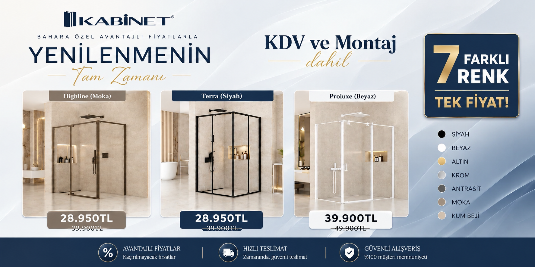 KABİNET Duş Kabinleri Koleksiyonu
