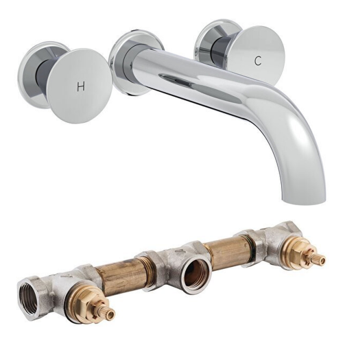 Artema Liquid Ankastre Lavabo Bataryası Uzun, Krom Seti