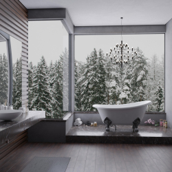 Artemis Ottovia Aslan Ayaklı Altın Özgür Küvet Beyaz 150x75 cm - ARTEMİS