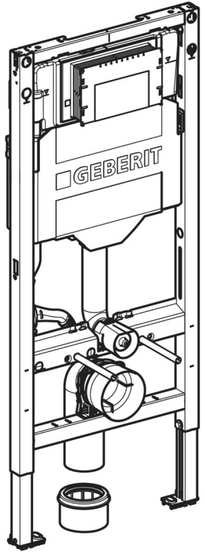 Asma Klozet için Geberit DuoFix Elemanı, 112 Cm, Sigma Gömme Rezervuar 12 Cm ile - 2