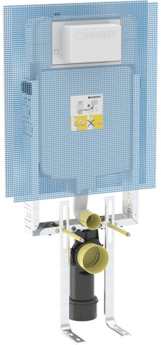 Geberit Asma Klozet için Geberit Kombifix Elemanı, 109 Cm, Alpha Gömme Rezervuar 8 Cm ile, Ayak Destekleri ile - 110174001 - GEBERIT