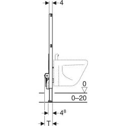 Bide için Geberit Duofix elemanı, 98 cm, üniversal: B=50cm, T=10cm - 4