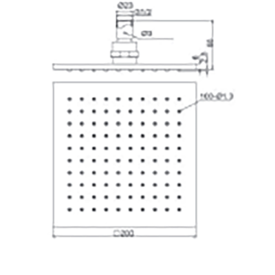 Bocchi AIR2 200S Tepe Duşu, 200x200 mm Mat Siyah - 2