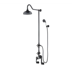 Bocchi Burlington Duş Bataryalı Ve El Duşu Setli Duş Kolonu Antik Siyah 1004 0031 AB - BOCCHI