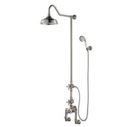 Bocchi Burlington Duş Bataryalı Ve El Duşu Setli Duş Kolonu Saten Nikel 1004 0031 BN - BOCCHI