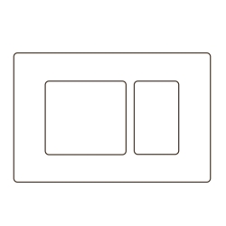 Bocchi Cesano Kare Gömme Rezervuar Kumanda Paneli Beyaz 8200-0032 - BOCCHI