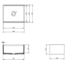 Bocchi Contempo Step Rim 70 cm Mutfak Eviyesi Mat Antrasit - 2