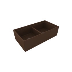 Bocchi Contempo Step Rim 91 cm Çift Gözlü Mutfak Eviyesi Mat Kahve - BOCCHI