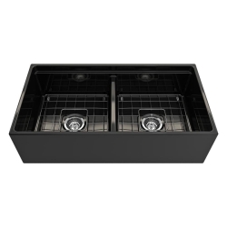 Bocchi Contempo Step Rim Çift Gözlü Eviye 91 Cm Parlak Siyah 1348-005-0120 - 2