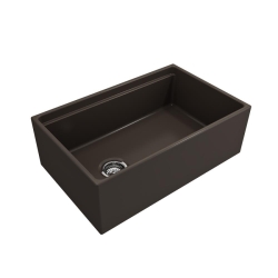 Bocchi Contempo Step Rim Mutfak Eviyesi 76 cm Mat Kahverengi 1344-025-0120 - BOCCHI