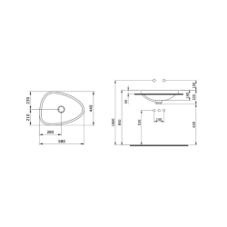 Bocchi Etna 58 cm Tezgah Üstü Lavabo Mat Somon - 2