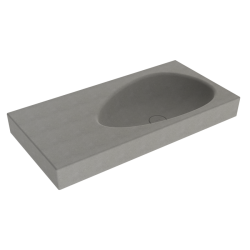 Bocchi Etna 90 cm Etajerli Lavabo Mat Beton - BOCCHI