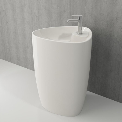 Bocchi Etna Batarya Banklı Monoblok Lavabo 58 cm Parlak Bisküvi 1337-014-0126 - 1