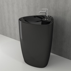 Bocchi Etna Batarya Banklı Monoblok Lavabo 58 cm Parlak Siyah 1337-005-0126 
