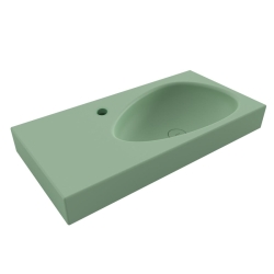 Bocchi Etna Etajerli Lavabo Armatür Delikli 90 cm Mat Mint Yeşil 1115-033-0126 - BOCCHI