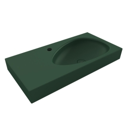 Bocchi Etna Etajerli Lavabo Armatür Delikli 90 cm Mat Yeşil 1115-027-0126 