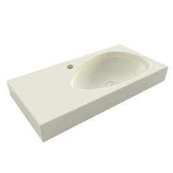 Bocchi Etna Etajerli Lavabo Armatür Delikli 90 cm Parlak Bisküvi 1115-014-0126 