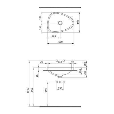 Bocchi Etna Tezgah Üstü Lavabo 58 cm Mat Kahverengi 1112-025-0125 - 3