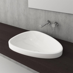 Bocchi Etna Tezgah Üstü Lavabo 58 cm Parlak Beyaz 1112-001-0125 