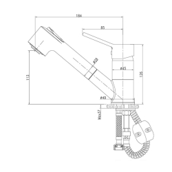 Bocchi Eviye Bataryası El Duşlu Krom 2201 0007 - 2