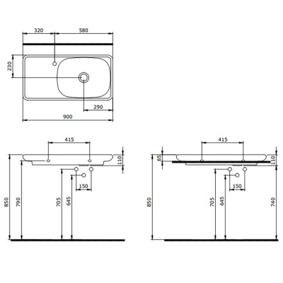 Bocchi Fenice 90 cm Etajerli Lavabo Mat Mint Yeşil - 2
