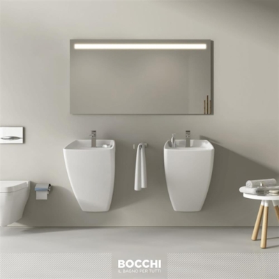 Bocchi Firenze Asma Monoblok Lavabo, 48 cm, Parlak Beyaz 1082-001-0126 - 3