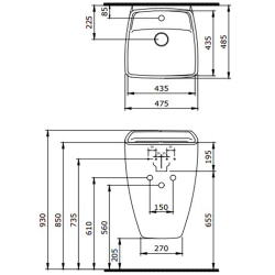 Bocchi Firenze Asma Monoblok Lavabo Mat Petrol Mavisi - 2