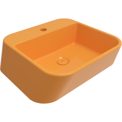 Bocchi Firenze Çanak Lavabo 50 cm Parlak Mandalina Sarısı - BOCCHI
