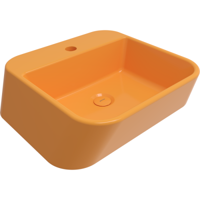 Bocchi Firenze Çanak Lavabo 50 cm Parlak Mandalina Sarısı - 1