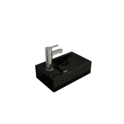 Bocchi Lavabo Milano Dar Sol 37 Cm Parlak Siyah 1418-005-0126 