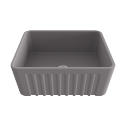 Bocchi Lavello 61 cm Dekorlu Mutfak Eviyesi Mat Gri - BOCCHI