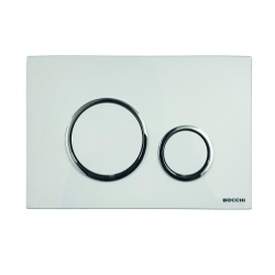 Bocchi Magre Ring Yuvarlak Gömme Rezervuar Kumanda Paneli Beyaz Krom 8200-0045 - BOCCHI