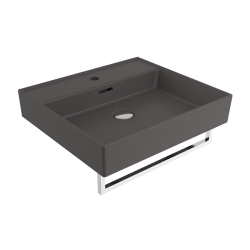 Bocchi Milano 50 cm Lavabo Batarya Delikli Mat Antrasit - 1