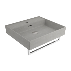 Bocchi Milano 50 cm Lavabo Batarya Delikli Mat Beton - 1