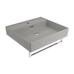 Bocchi Milano 50 cm Lavabo Batarya Delikli Mat Beton - BOCCHI