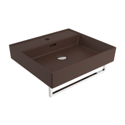 Bocchi Milano 50 cm Lavabo Batarya Delikli Mat Kahve - BOCCHI