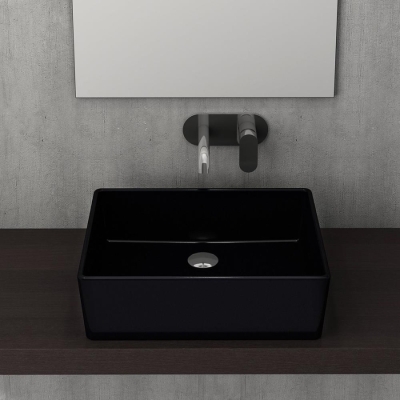 Bocchi Milano Çanak Lavabo 50 cm Parlak Siyah 1215-005-0125 - 2