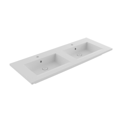 Bocchi Milano Çift Gözlü Lavabo 120 cm Mat Beyaz 1111-002-0126 