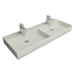 Bocchi Milano Çift Gözlü Lavabo 120 cm Mat Beyaz 1393-002-0132 