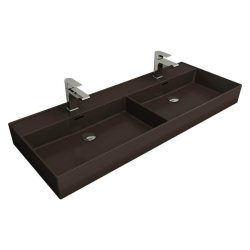 Bocchi Milano Çift Gözlü Lavabo 120 cm Mat Kahve 1393-025-0132 