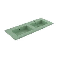 Bocchi Milano Çift Gözlü Lavabo 120 cm Mat Mint Yeşil 1111-033-0126 