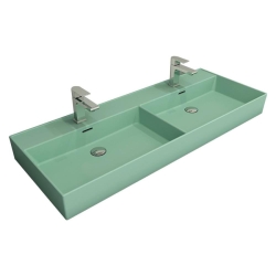 Bocchi Milano Çift Gözlü Lavabo 120 cm Mat Mint Yeşil 1393-033-0132 