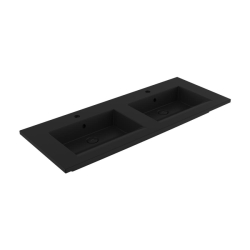 Bocchi Milano Çift Gözlü Lavabo 120 cm Mat Siyah 1111-004-0126 