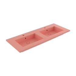 Bocchi Milano Çift Gözlü Lavabo 120 cm Mat Somon 1111-032-0126 