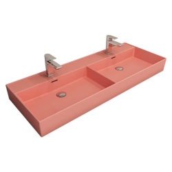 Bocchi Milano Çift Gözlü Lavabo 120 cm Mat Somon 1393-032-0132 