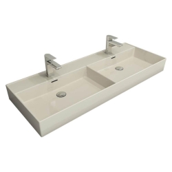 Bocchi Milano Çift Gözlü Lavabo 120 cm Parlak Bisküvi 1393-014-0132 