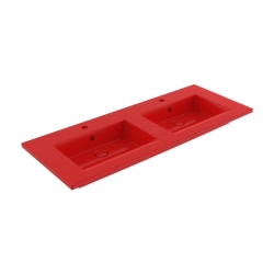 Bocchi Milano Çift Gözlü Lavabo 120 cm Parlak Kırmızı 1111-019-0126 