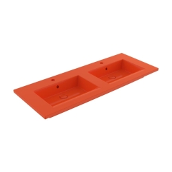 Bocchi Milano Çift Gözlü Lavabo 120 cm Parlak Turuncu 1111-012-0126 