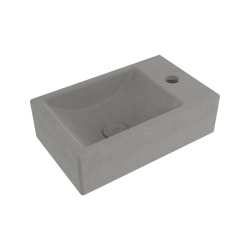 Bocchi Milano Dar Sağ Lavabo 37 cm Mat Beton - 1